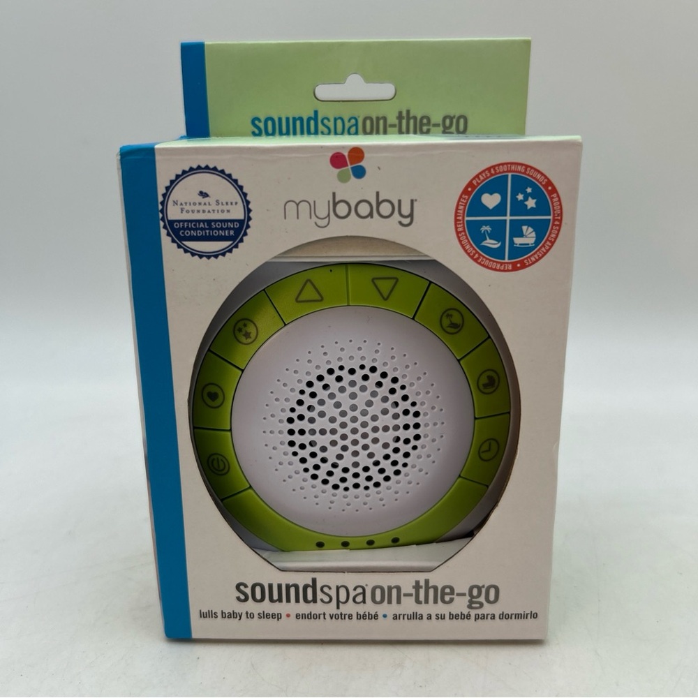 MyBaby SoundSpa On-The-Go-Portable White Noise Machine, 4 Soothing Sounds New